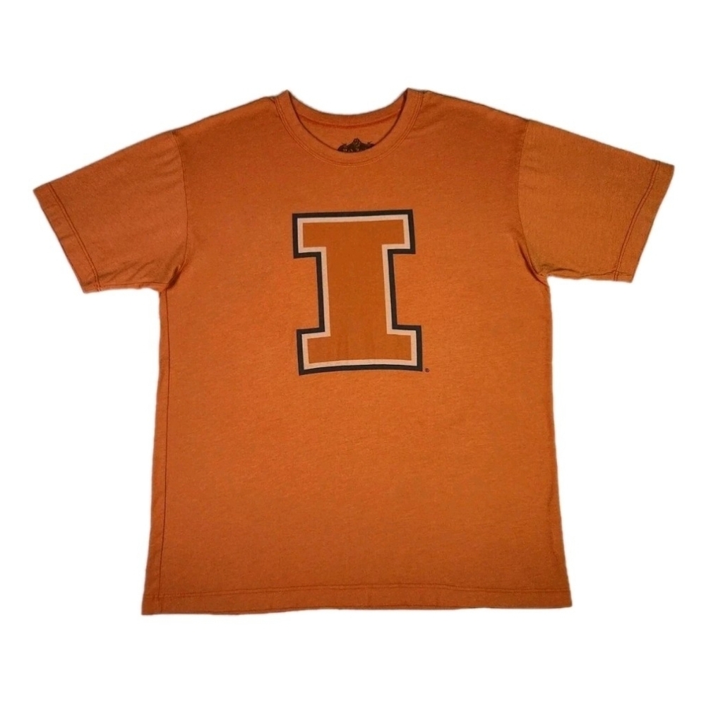 VINTAGE Illinois Fighting Illini Shirt Large Y2K NCAA Collegiate Tee Made in USA